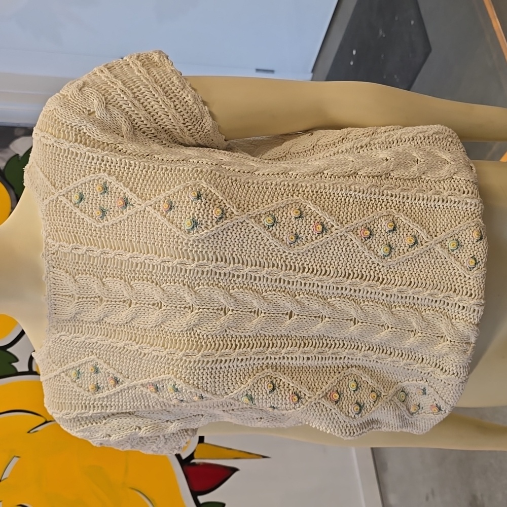 Vintage Deans Knitted Natural Fiber Sweater